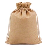 48 U. SACCHETTI CON CORDONE   12,5x17 CM NATURALE IUTA (1 UNITÀ)