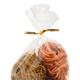 NASTRI CHIUDI SACCHETTI   9,5 CM ORO METAL (100 UNITÀ)