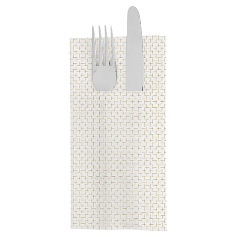 TOVAGLIOLI CANGURO 'ELEGANCE' 55 G/M2 40x40 CM BIANCO AIRLAID (700 UNITÀ)