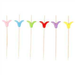 spiedini "tulipan" bamboo 12 (h) cm naturale bambÙ (100 unitÀ)