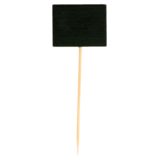 spiedini "lavagna" bamboo 3,5x2,5x9 (h) cm nero bambÙ (100 unitÀ)