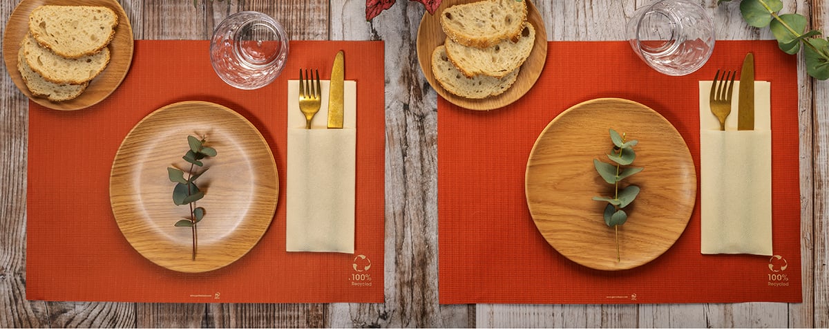 Tovaglioli Kangaroo con posate per ristoranti, terrazze, catering ed eventi