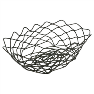 cesto ovale artinox 24x15,2x7 cm nero acciaio (1 unitÀ)
