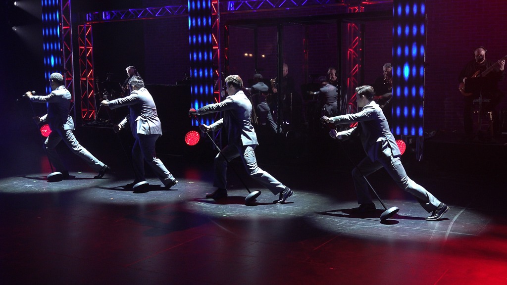Let's Hang On, streaming concert production designed as theatrical-capture during COVID.