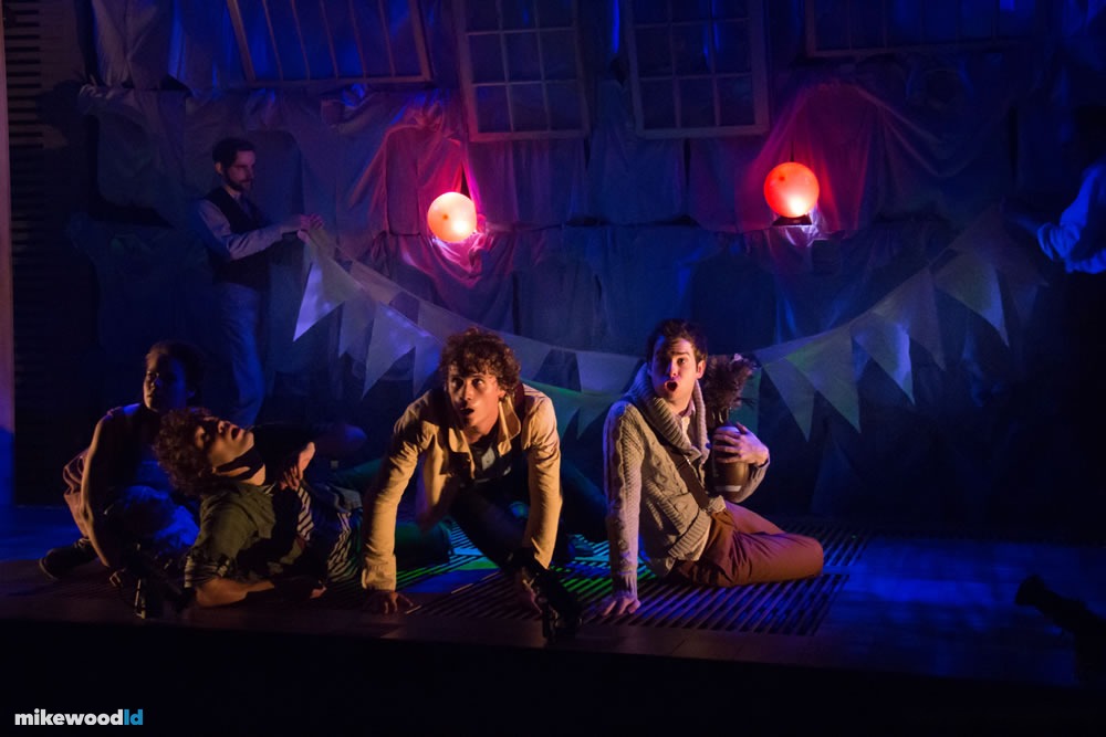 Peter and the Starcatcher, Charles Murdock Lucas's framework set lit at freeFall Theatre.