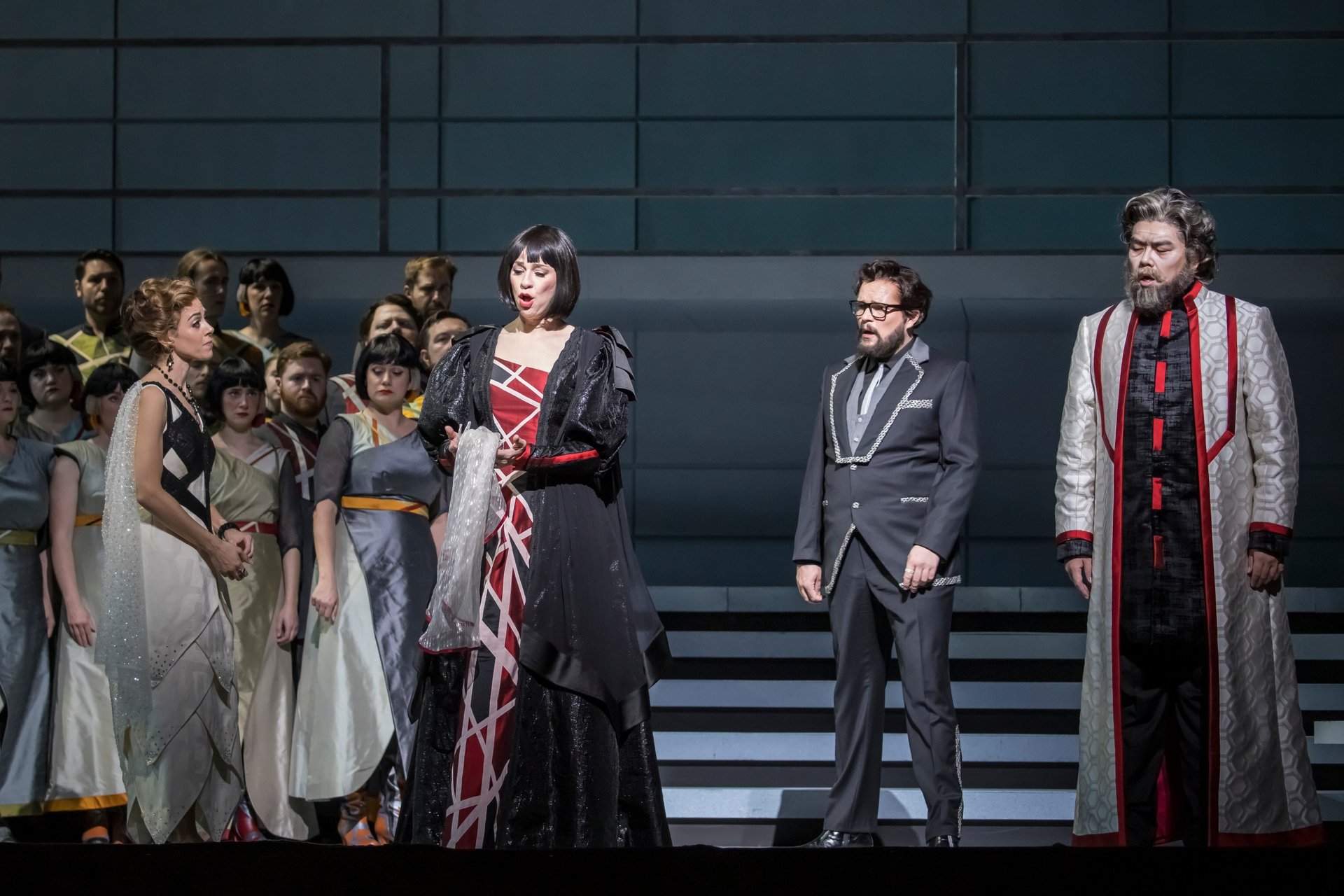 Lauren Snouffer, Catherine Martin, Nils Wanderer, and William Guanbo Su in The Atlanta Opera production of Handel's Semele