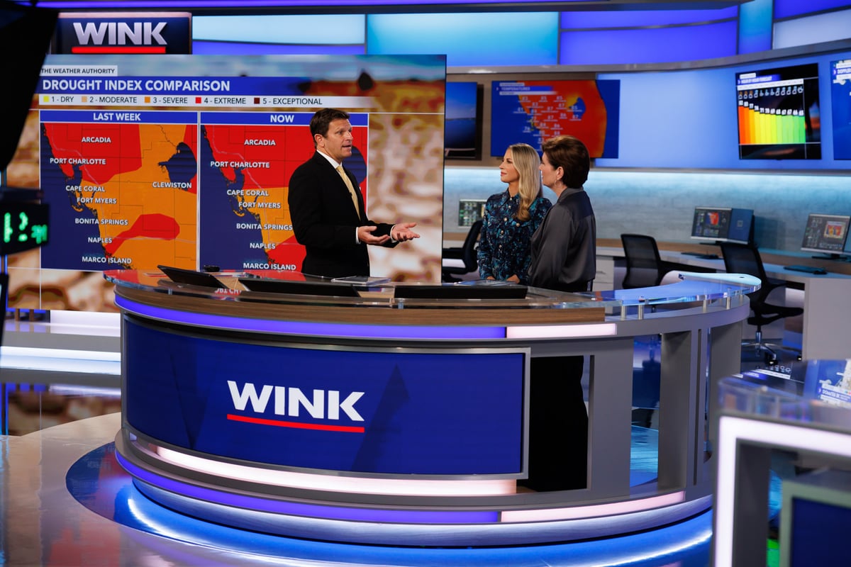 WINK News broadcast set, wide weather position