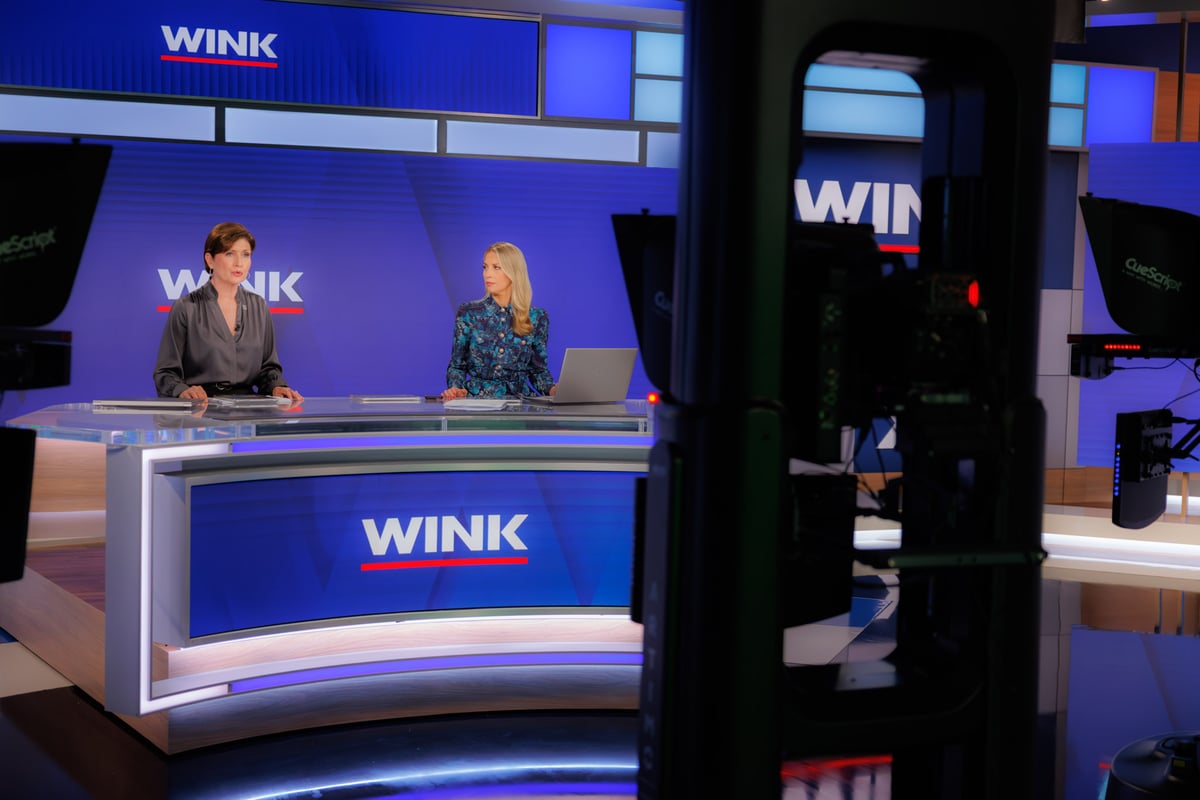 WINK News broadcast set, detail view