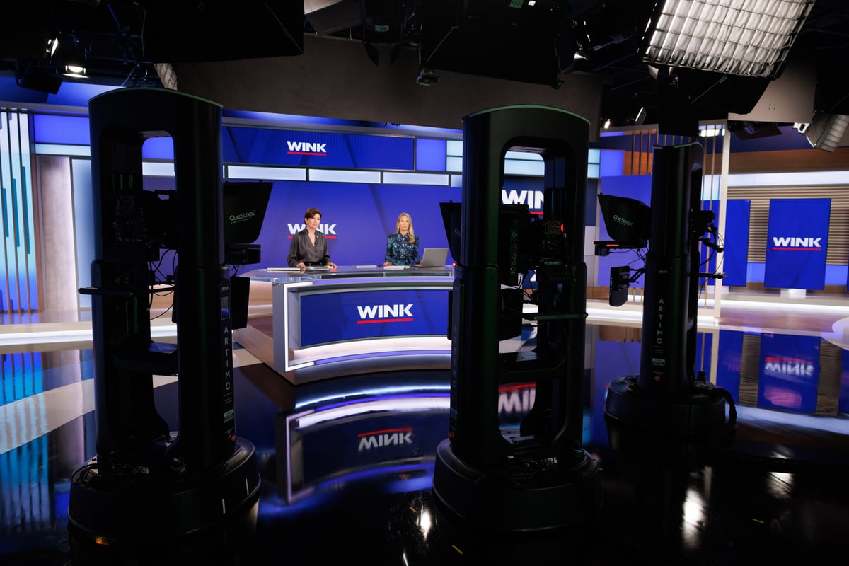 WINK News broadcast set, detail view