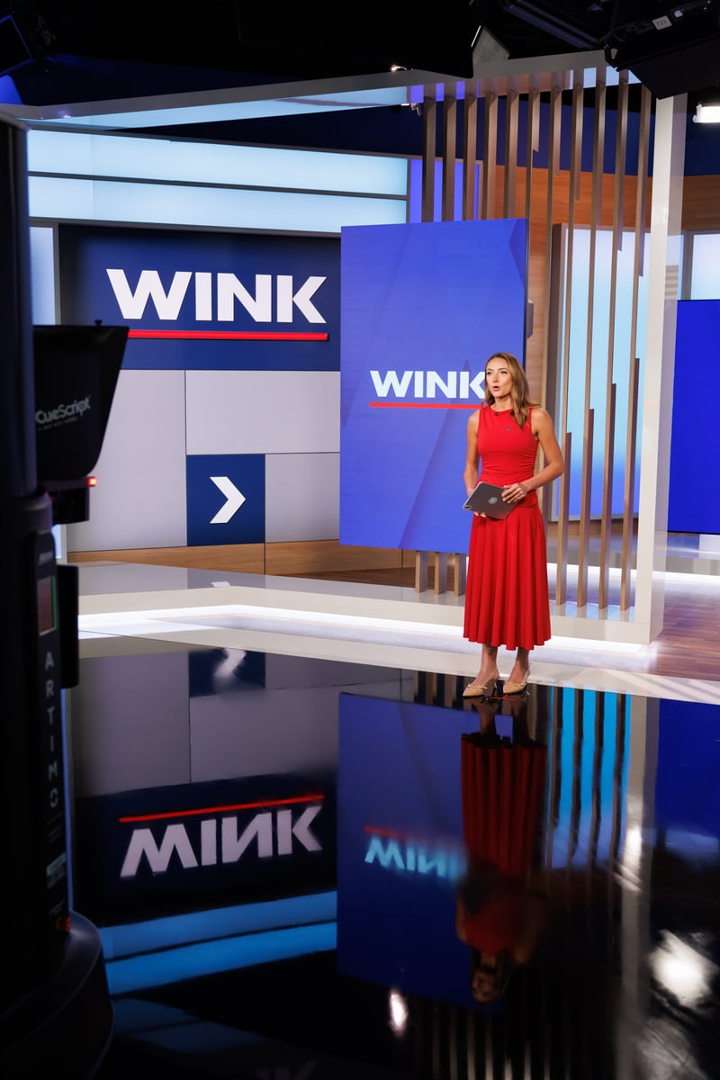 WINK News broadcast set, detail view