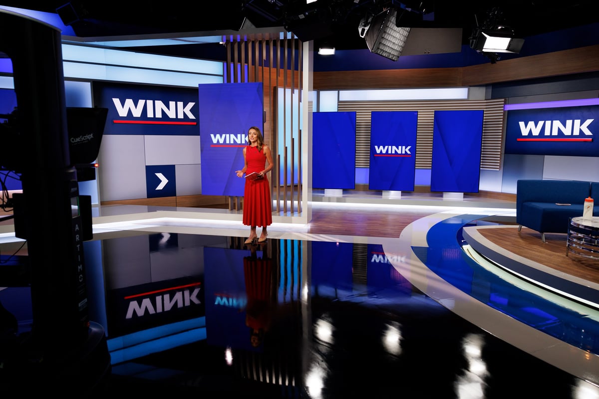 WINK News broadcast set, detail view