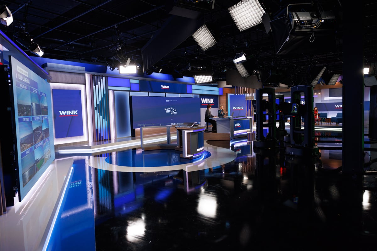 WINK News broadcast set, detail view