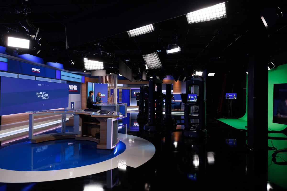 WINK News broadcast set, detail view