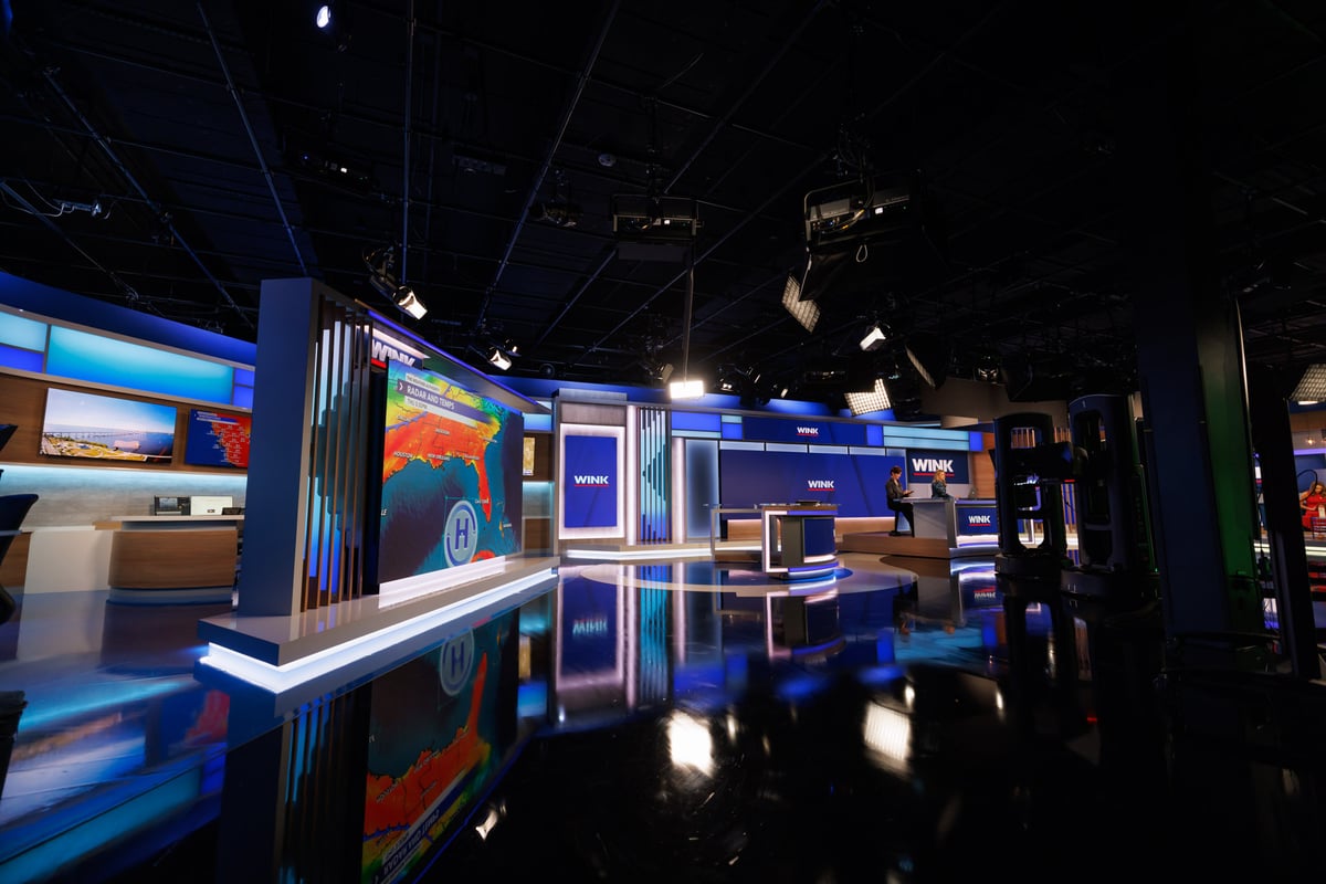WINK News broadcast set, detail view