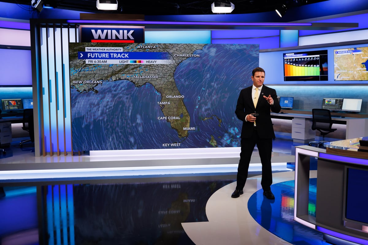 WINK News broadcast set, detail view