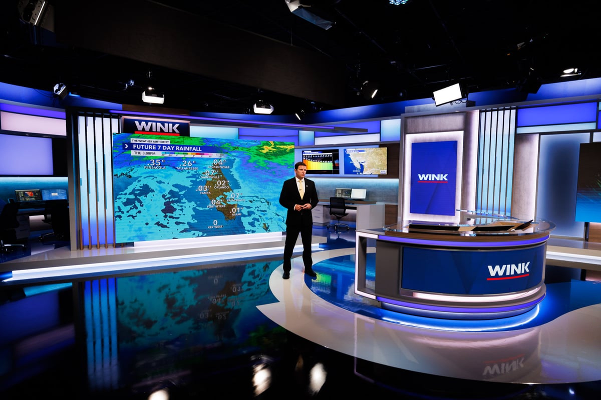 WINK News broadcast set, detail view