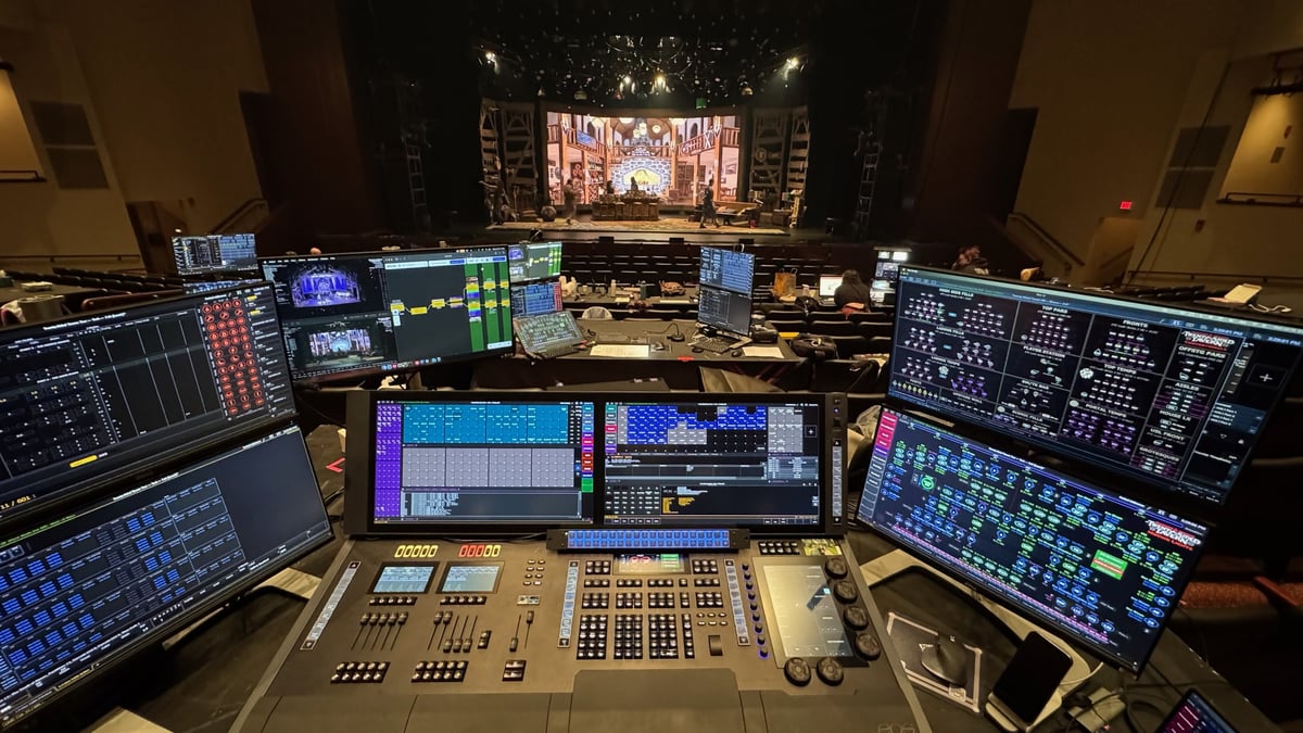 Tech tables and monitors in the house.