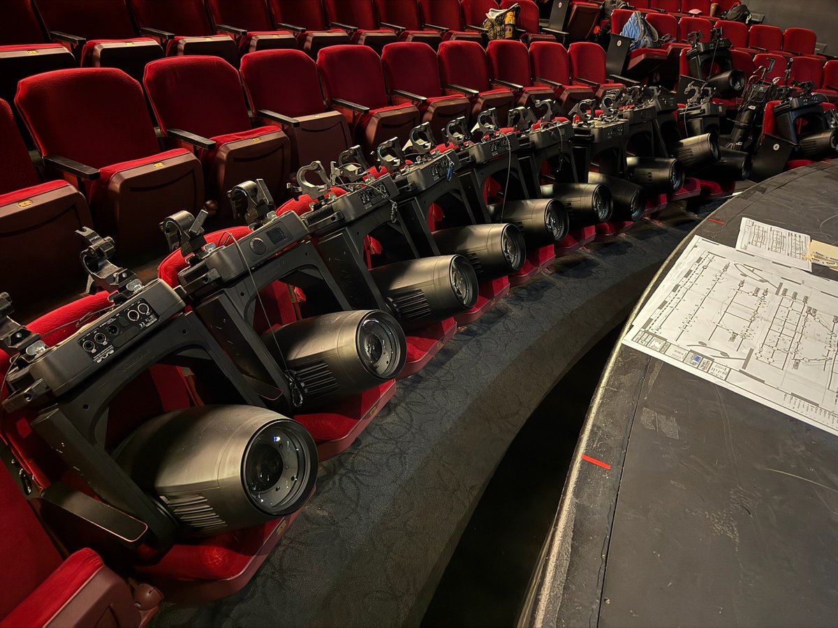 Empty house seats before an audience arrives.
