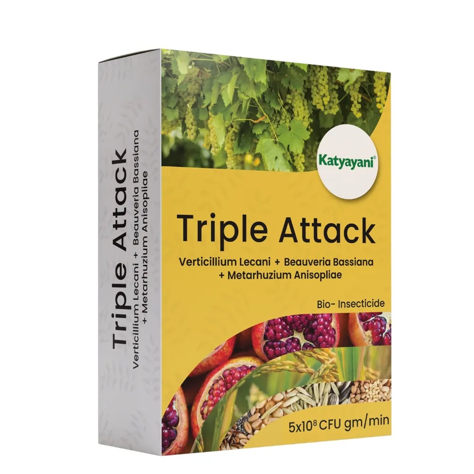 Katyayani Triple Attack Verticillium Lecanii + Beauveria Bassiana + Metarhizium Anisopliae Bio Pesticide Powder Katyayani Organics