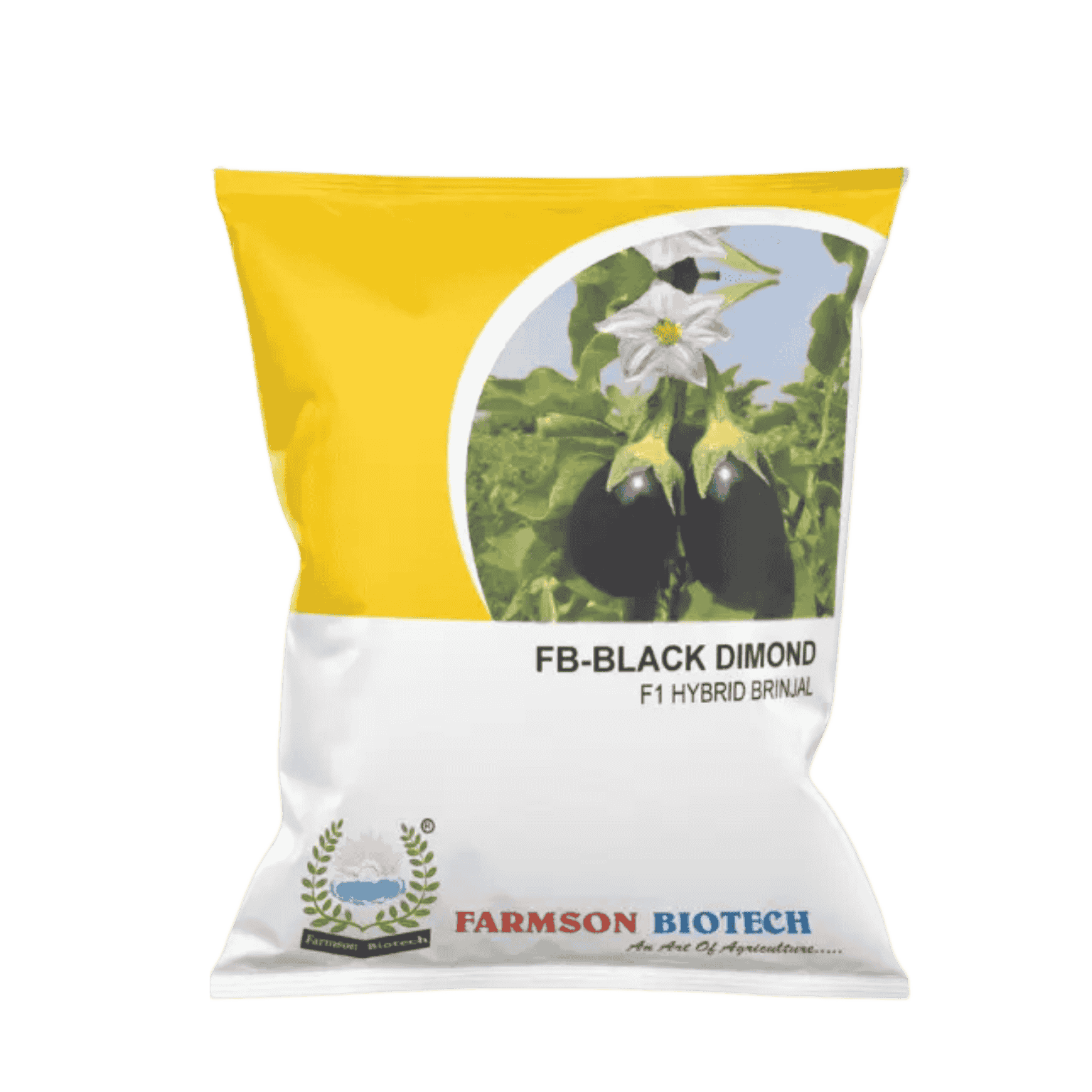 Farmson Biotech FB BLACK DIMOND F1 Hybrid Brinjal Seeds 10GM