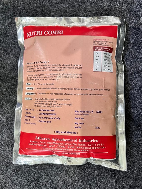 NUTRIMAX COMBI GR NO.2 copper,iron,molybdenum,boron,zinc,manganese, EDTA base