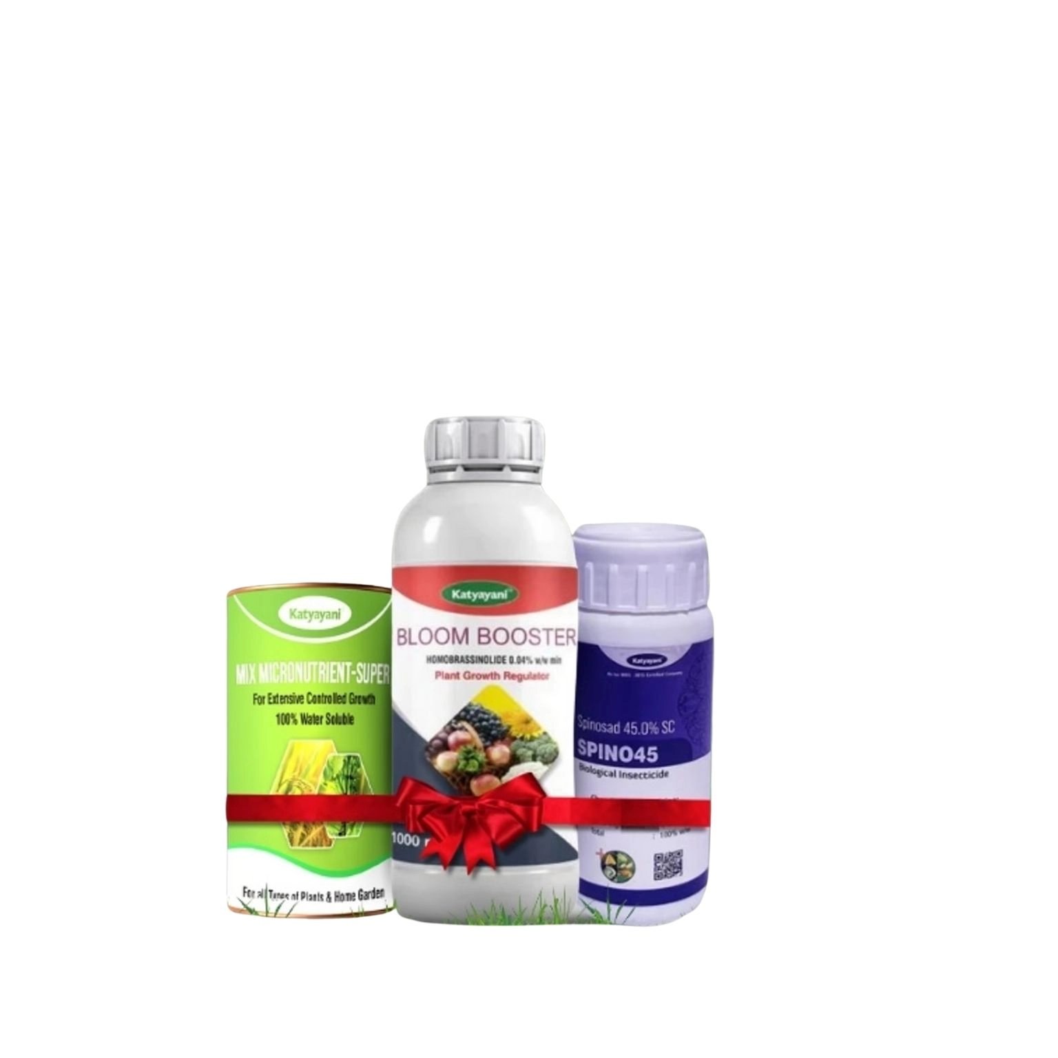 Katyayani Organics Chilli Thrips & Growth Kit Spino 45 50 ML + Bloom Booster 100 ML + Mix Micronutrient 100 GM