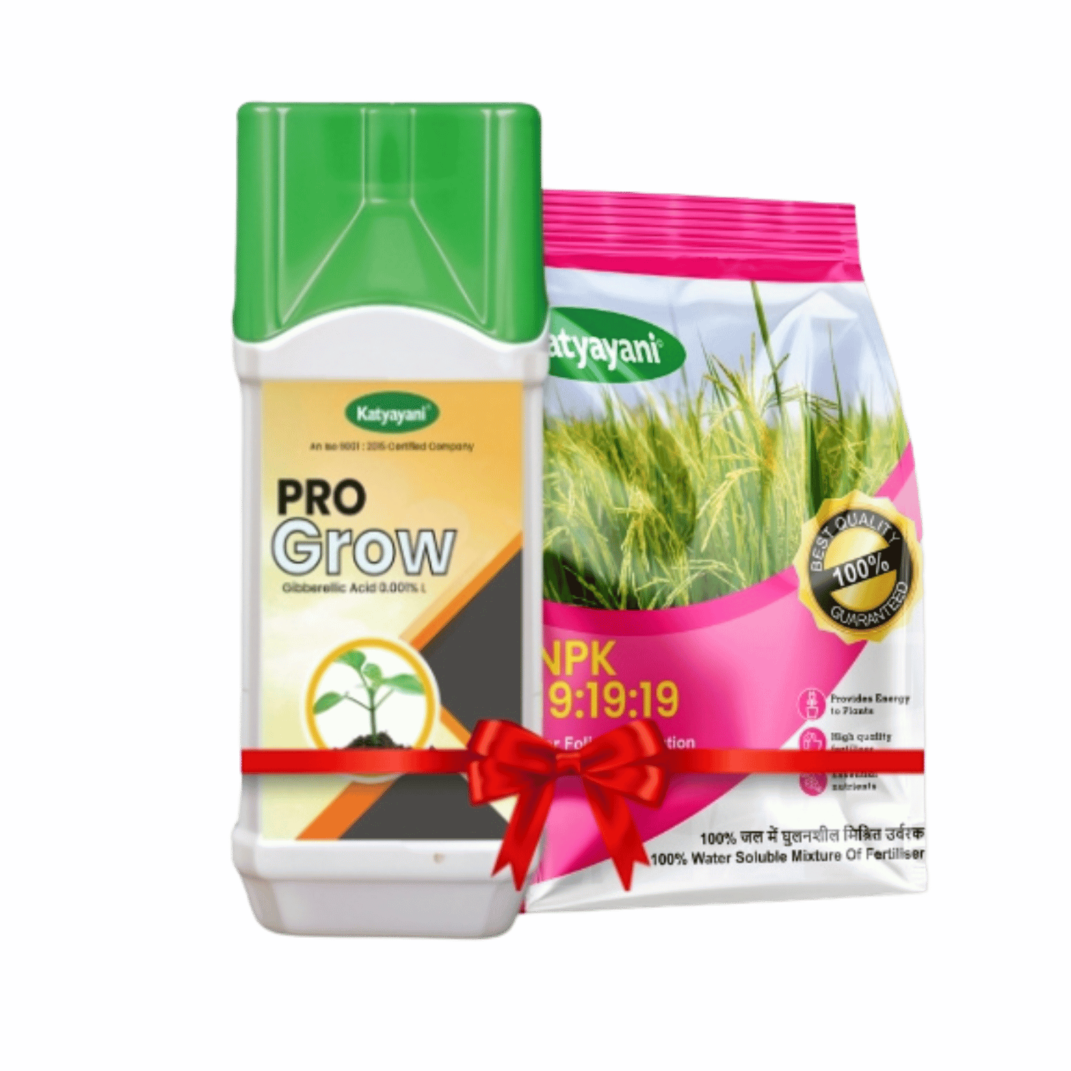 Katyayani Organics Growth Enhancer Combo Gibberellic Acid PGR 250 ML + NPK 19 19 19 Fertilizer 1 KG