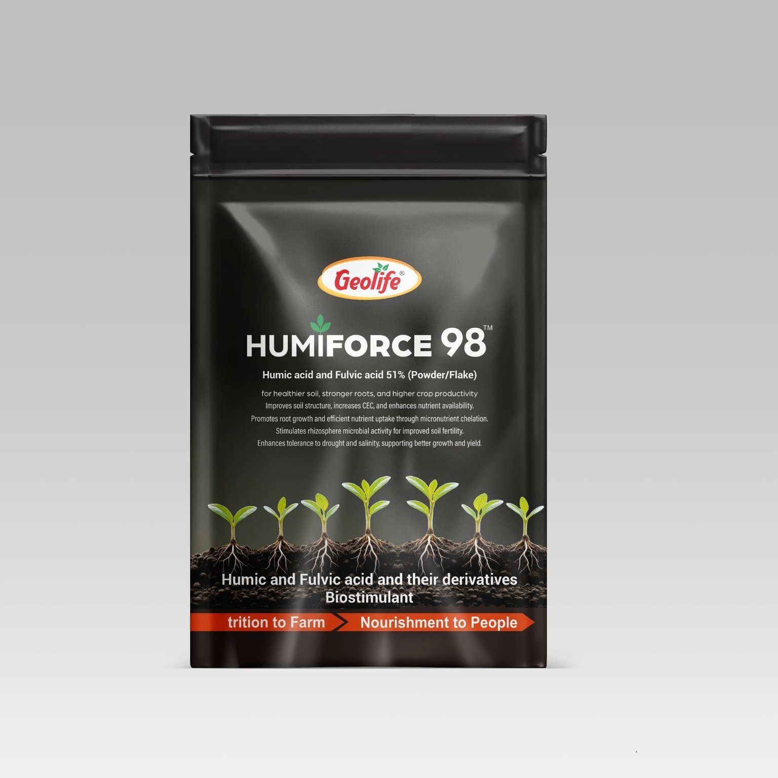 Geolife Humiforce 98 | Humic & Fulvic Acid Biostimulant | 800GM
