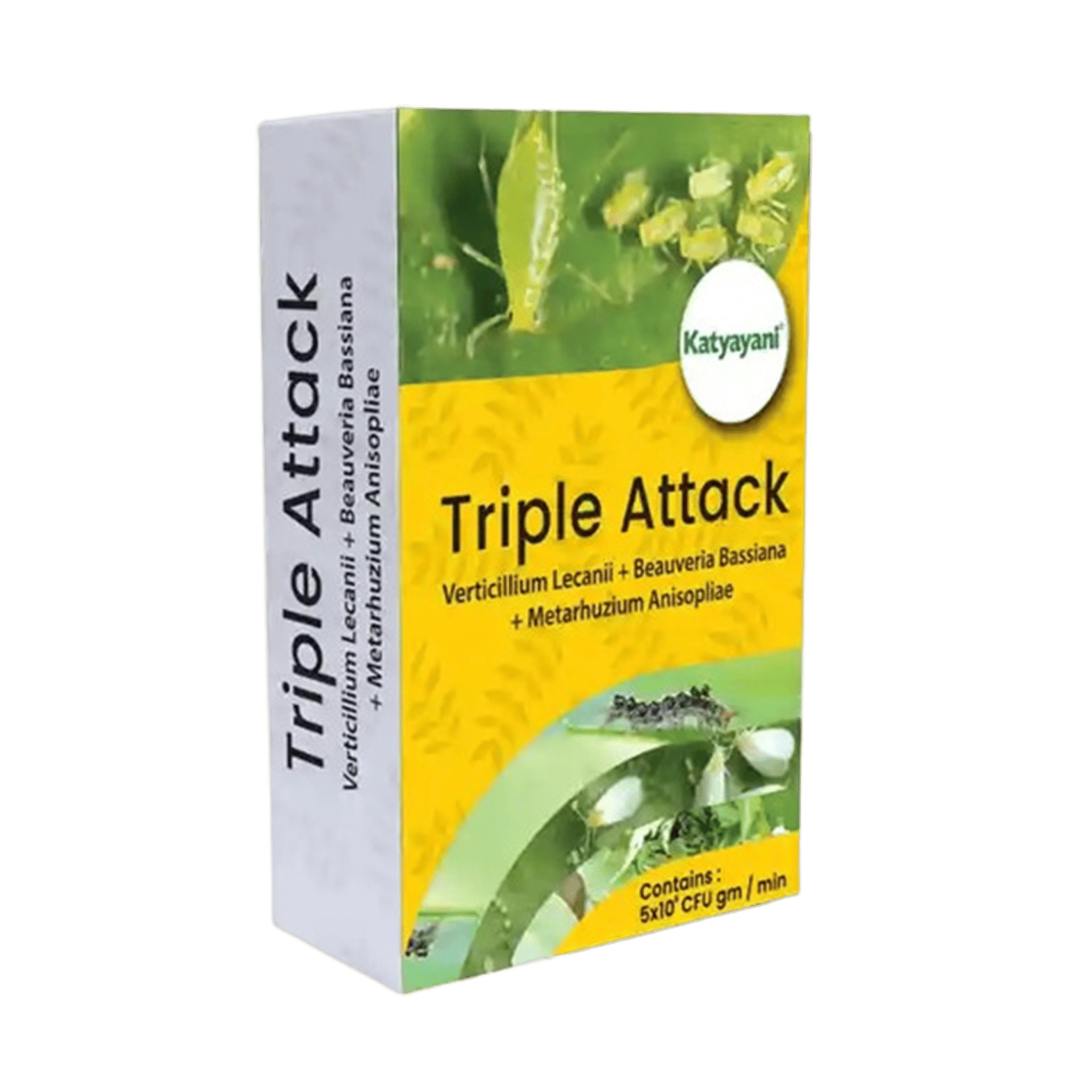 Katyayani Triple Attack Verticillium Lecanii + Beauveria Bassiana + Metarhizium Anisopliae Bio Pesticide Powder | Katyayani Organics