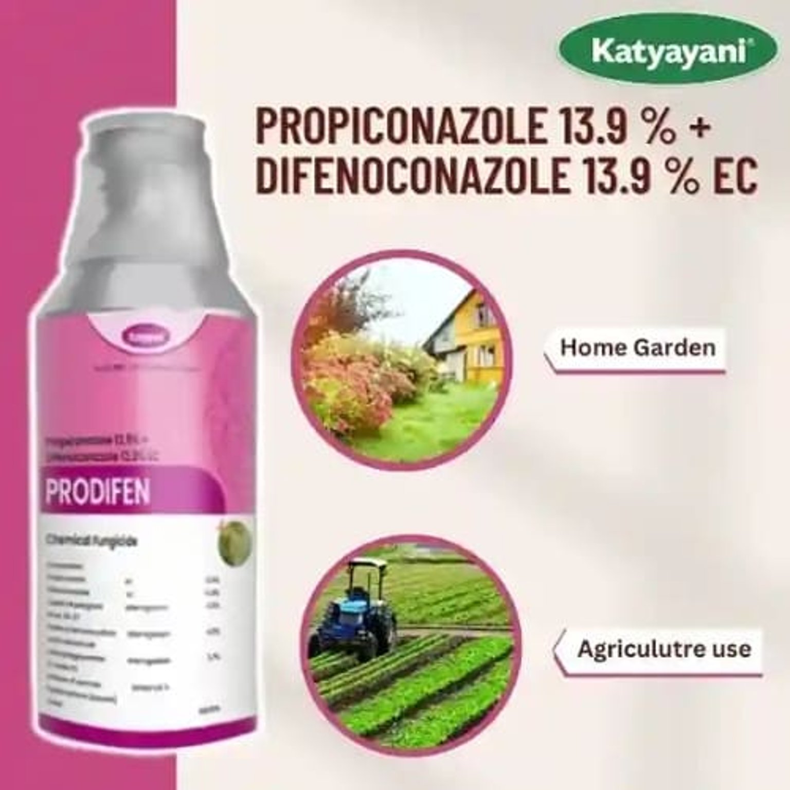 Katyayani Prodifen Propiconazole 13.9 % + Difenoconazole 13.9 % EC  Chemical Fungicide