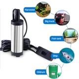 Heavy Duty 12V DC, 100W, 25LPM Diesel Transfer Pump, With Accessories for Refilling Cans, Drums, Car Truck