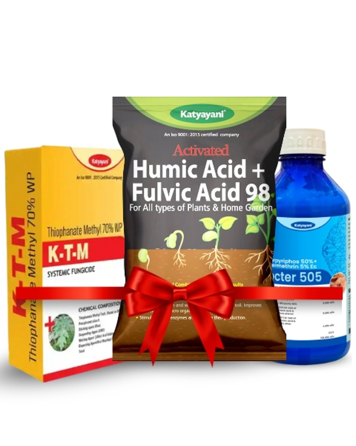 Katyayani Soil Application Combo Strengthen Roots & Protect Crops KTM 250 gm + Humic Acid 1 kg + Doctor 505 1 L