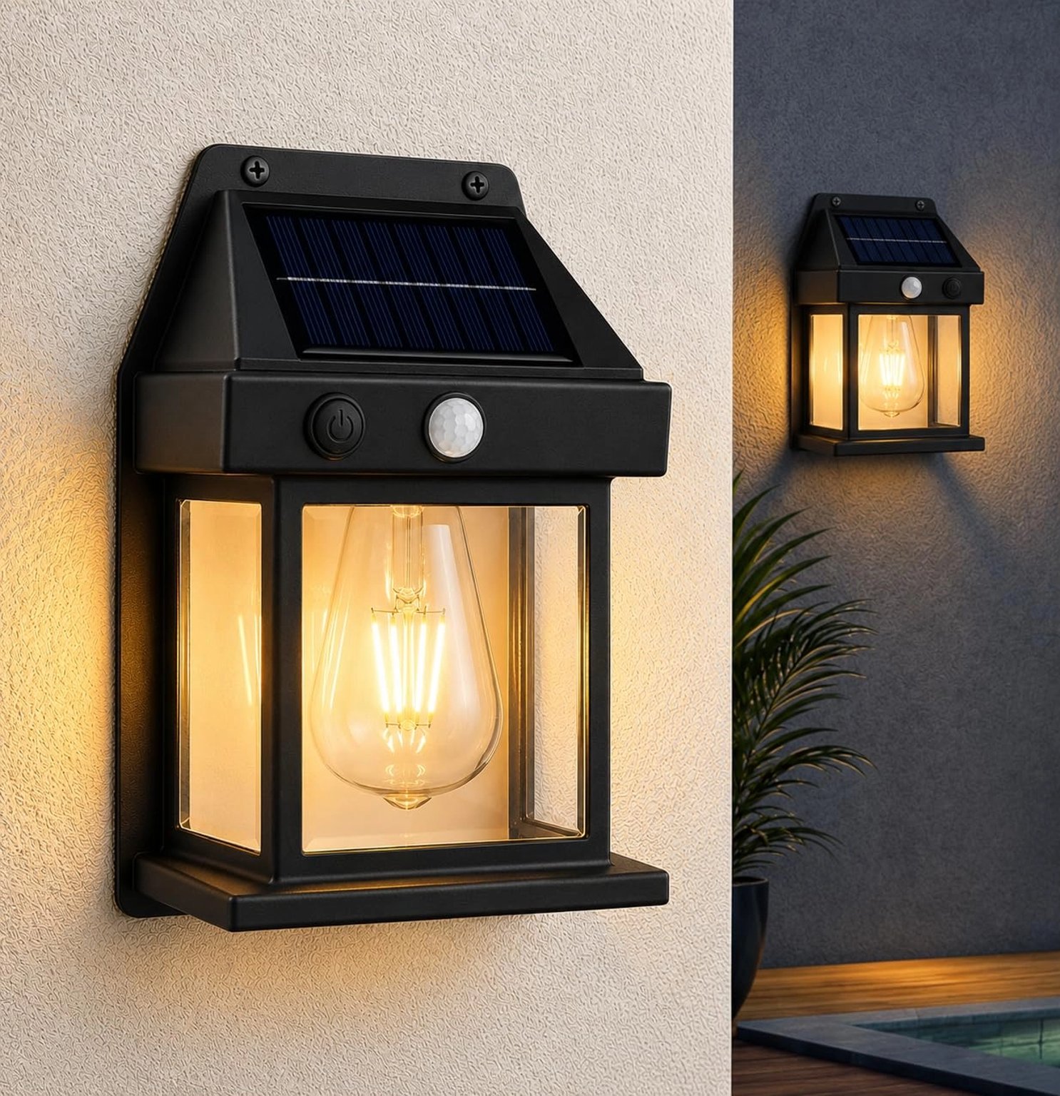 Solar Wall Light Outdoor with Motion Sensor