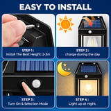 Solar Wall Light Outdoor with Motion Sensor