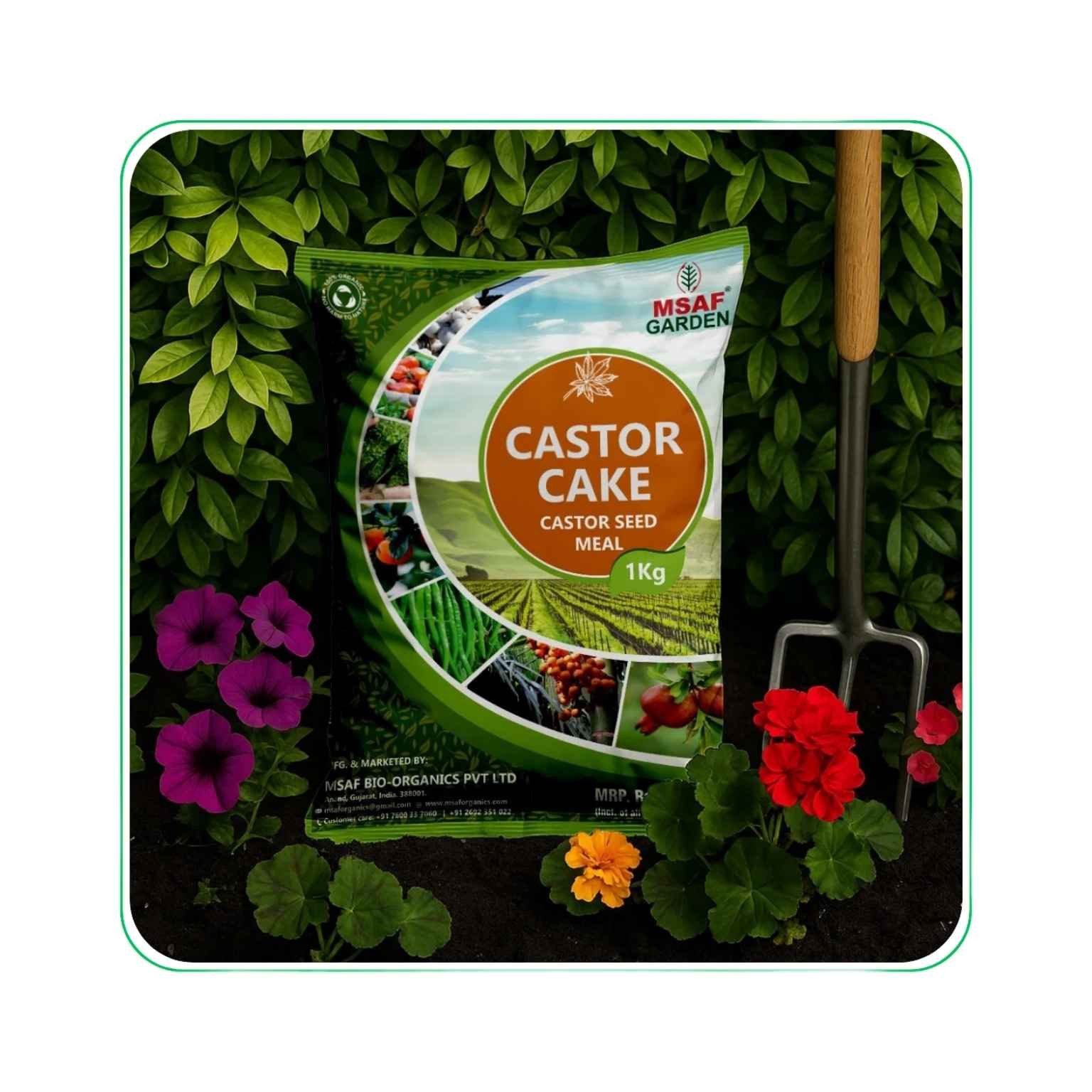 MSAF Garden Organics Castor Cake Vagitable Fertilizer