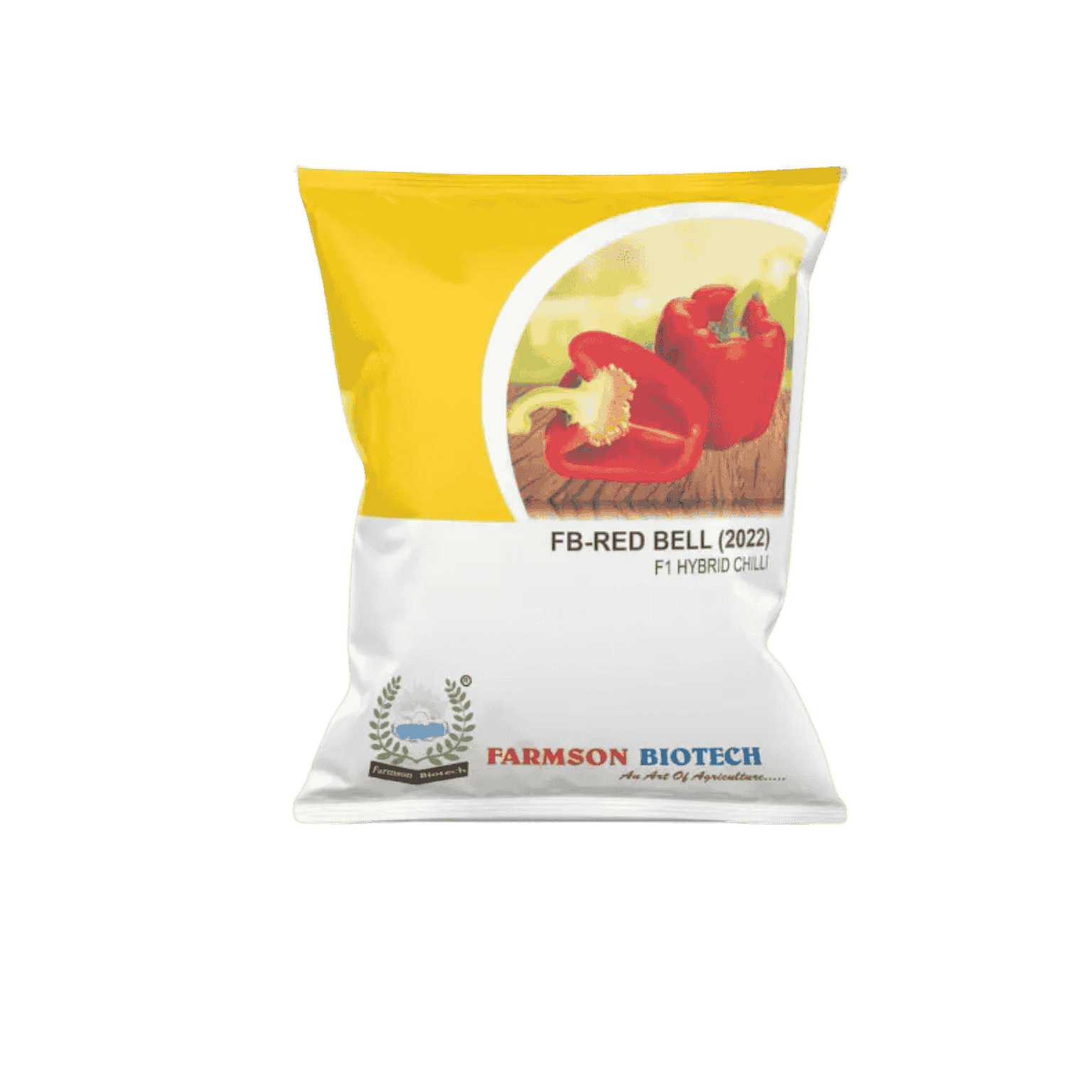 Farmson Biotech FB RED BELL (2022) F1 Hybrid Sweet Pepper Seeds 10GM