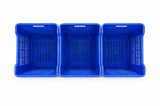 Nilkamal Plastic 20 KG CRATE 3 PC Combo Blue 54.2X36X30 Cm  3Pc