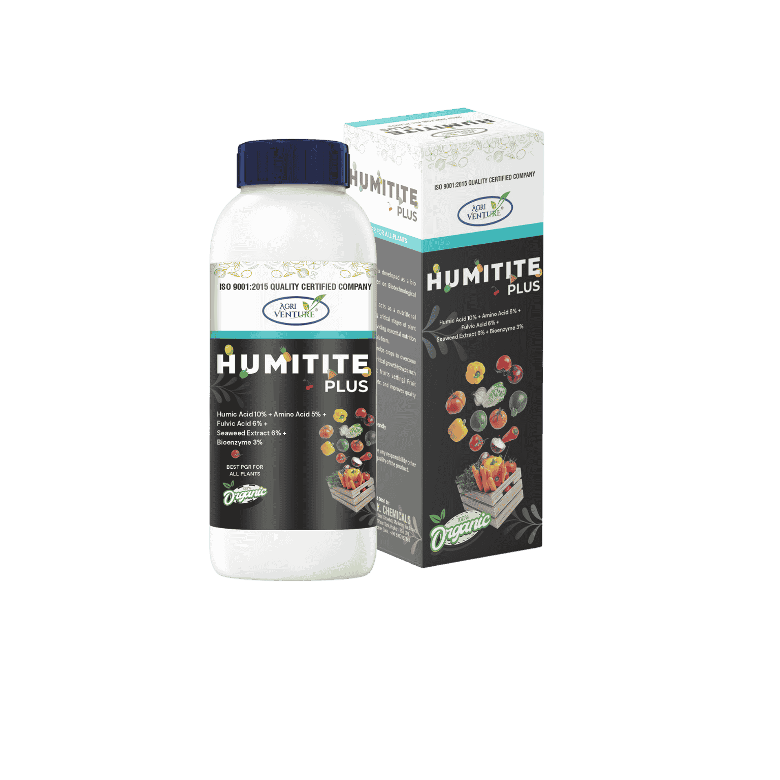 Agri Venture Humic Acid 10% Amino Acid 5% Fulvic Acid 6% Seaweed Extract 6% Bioenzyme 3% Humitite Plus Bio Stimulants