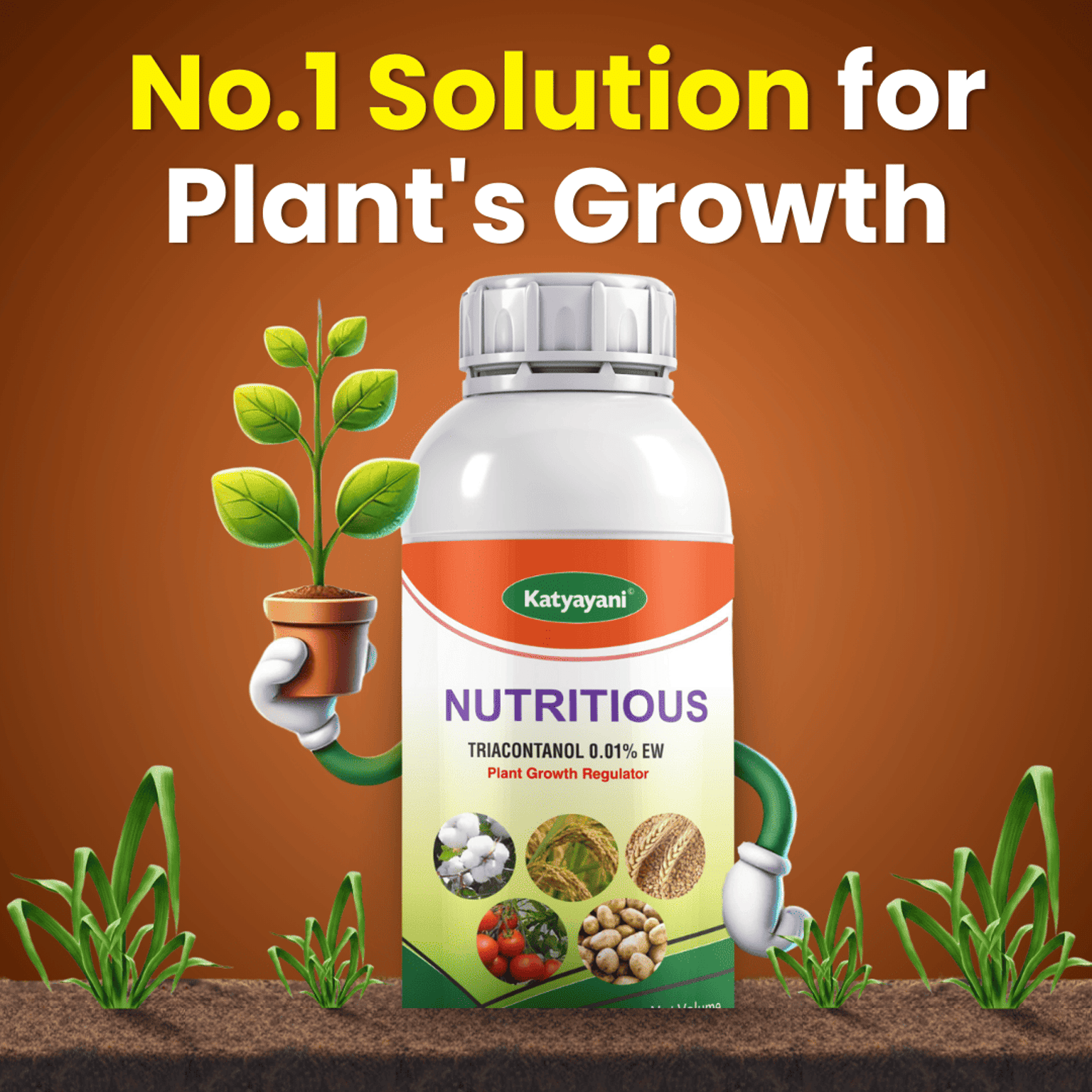 Katyayani Nutritious Triacontanol 0.1% EW Plant Growth Regulator