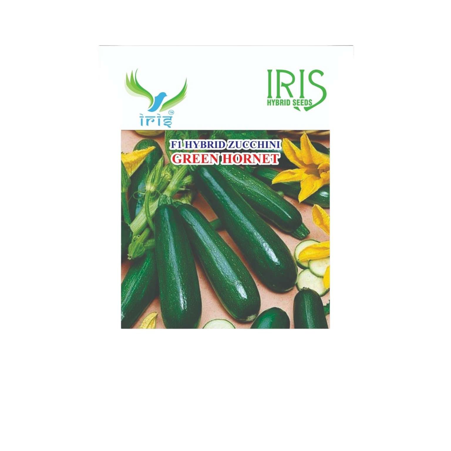 Iris Hybrid Zucchini Green Hornet Vegetable Seeds