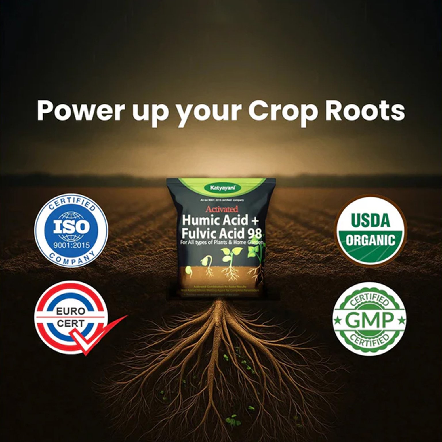 Katyayani Activated Humic Acid + Fulvic Acid 98 Fertilizer