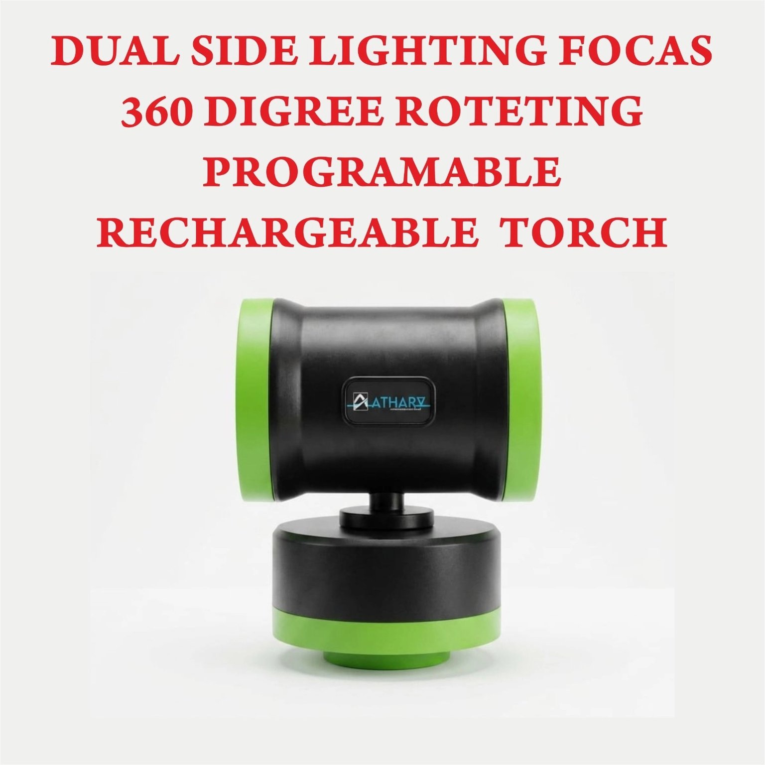 athar dual side rechargeble roteting light
