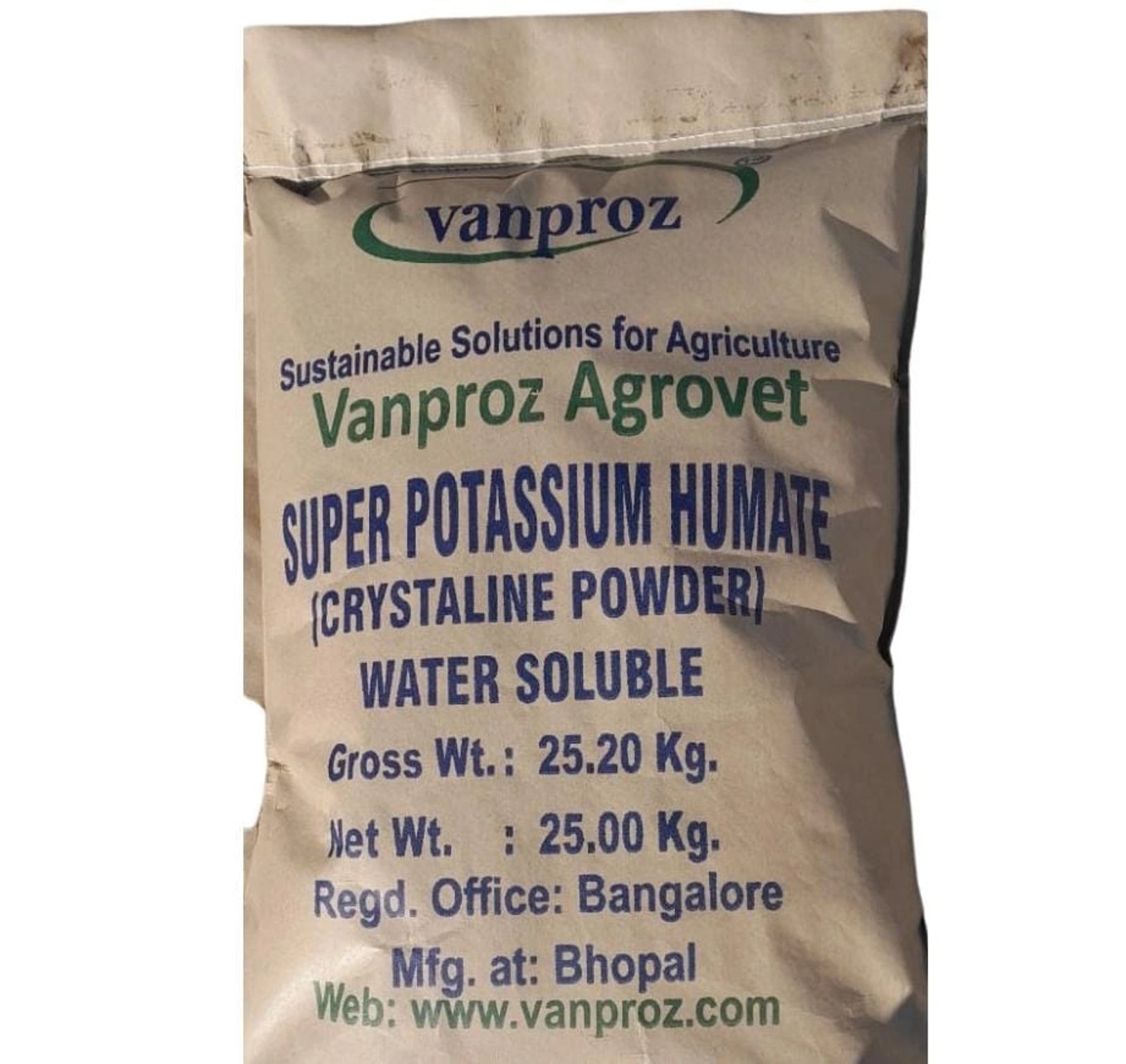 Vanproz V Hume Super Potassium Humate 98% Organic Fertilizer 25 KG Bag