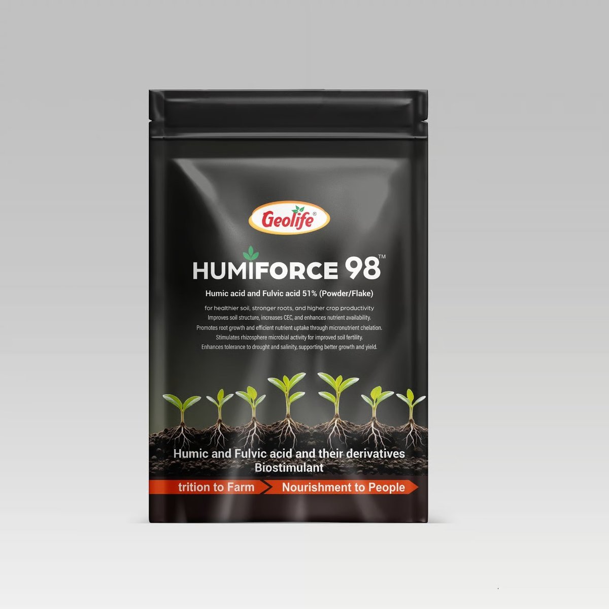 Humiforce 98 | Humic & Fulvic Acid Biostimulant | 800GM X 1 By KG