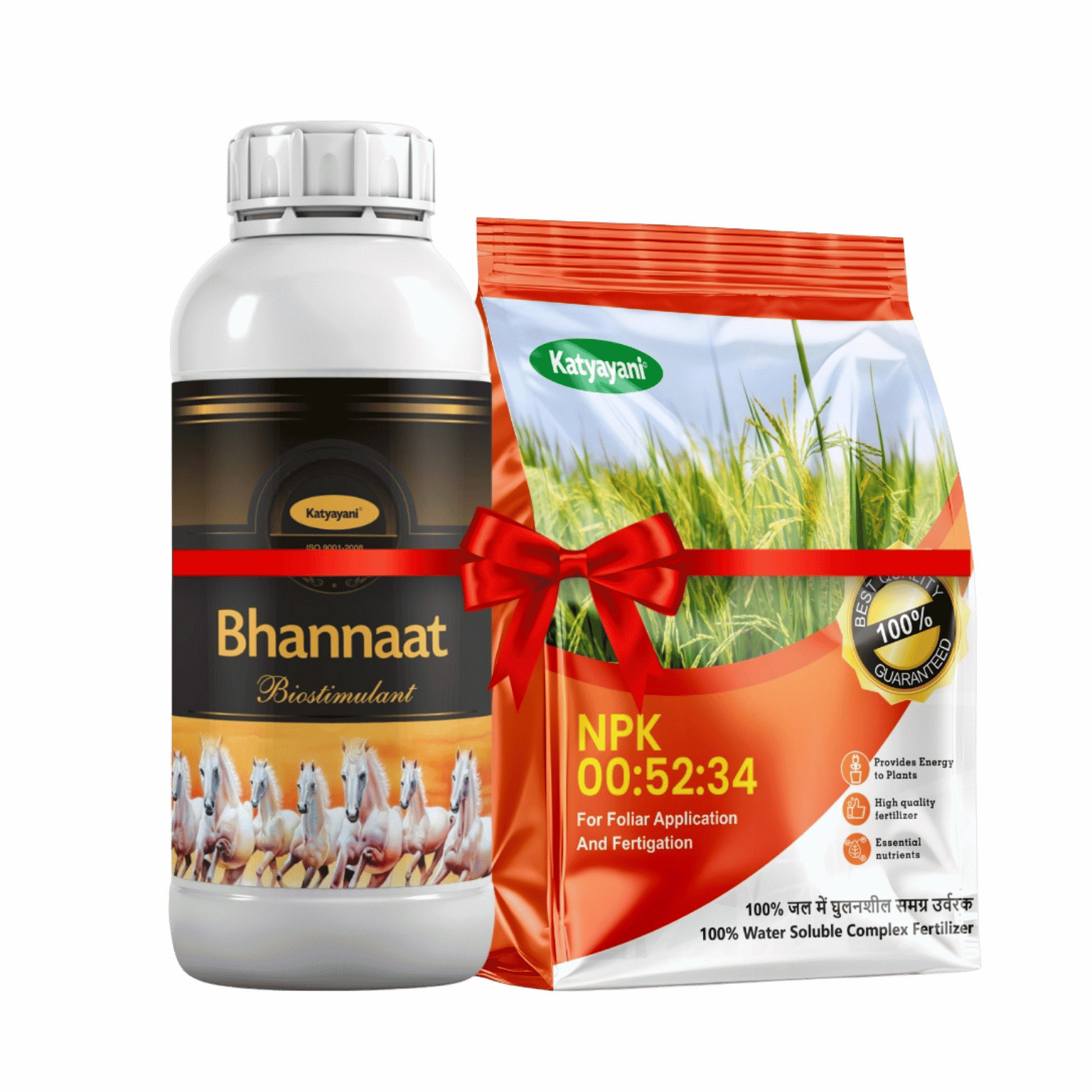 Katyayani Organics Jeera Dana Vikas Combo NPK 00 52 34 1 KG + Bhannaat 250 ML