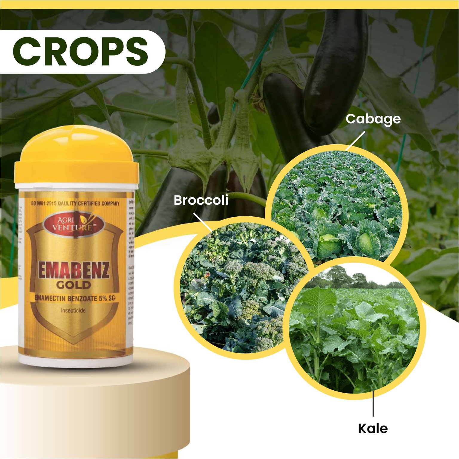 Agri Venture Emabenz Gold Emamectin Benzoate 5% SG Chemical Insecticide