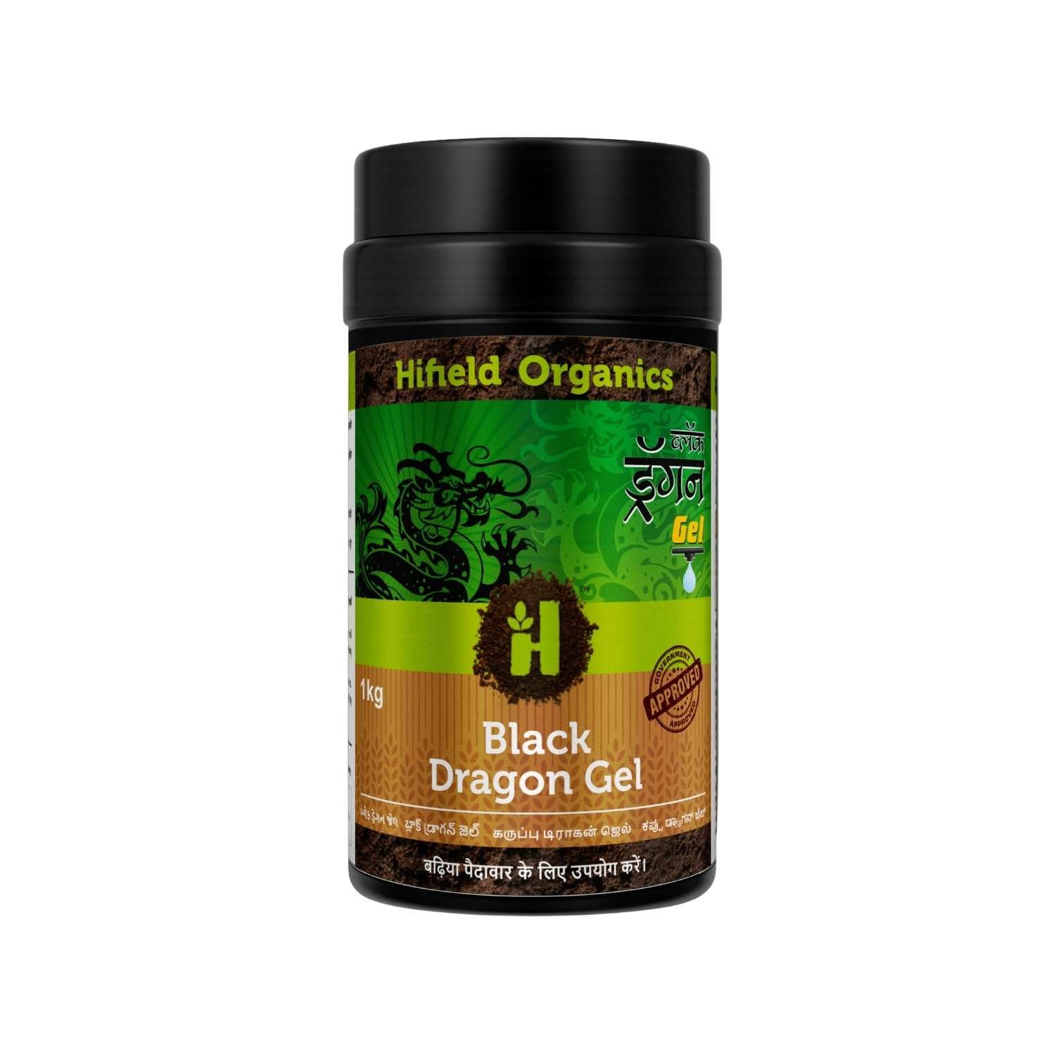 HIFIELD Organic Black Dragon Gel Mineral Rich Leonardite Extract + Fulvic & Humic 25.05% Plant Growth Promoter