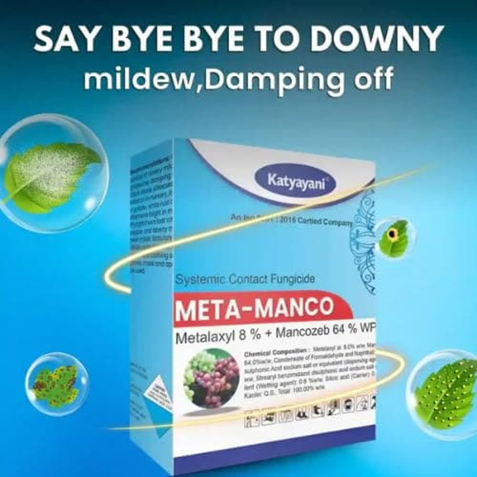 Katyayani Meta-Manco Metalaxyl 8% + Mancozeb 64% WP Fungicide