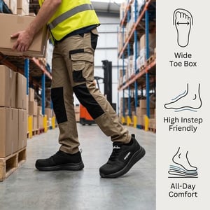 comfort wide fit safety shoes