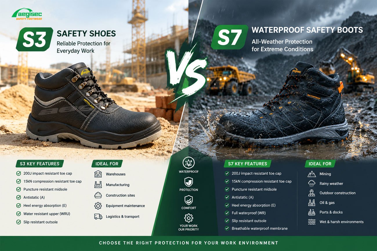 S3 VS S7 safety shoes